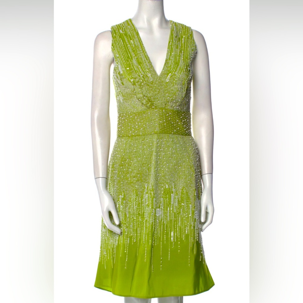 RARE Naeem Khan Silk Spring Couture Dress - size 8, runs like 4